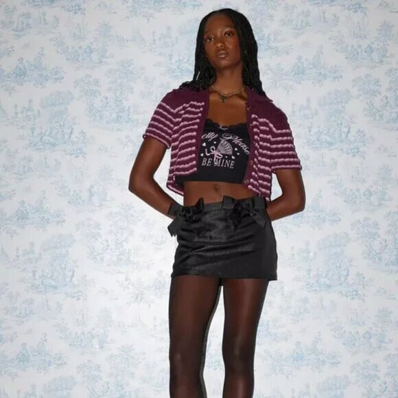 Urban Outfitters Purple and Pink Striped Cardigan - Picture 5 of 6